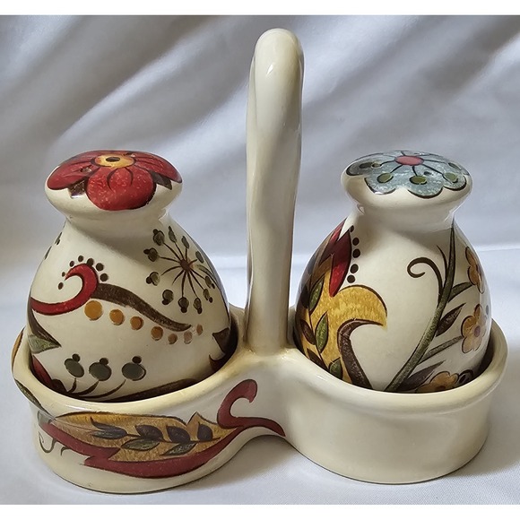 Pier 1 Imports Other - Pier 1 Imports Discontinued Salt & Pepper Shaker Set Carynthum Earthenware